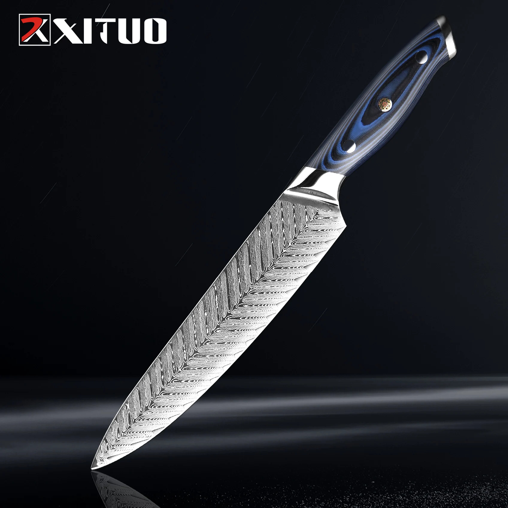 

XITUO 8"Damascus Knife Japanese professional chef's knife VG10 Steel high hardness sharp slicing meat cleaver kitchen Tool Gift
