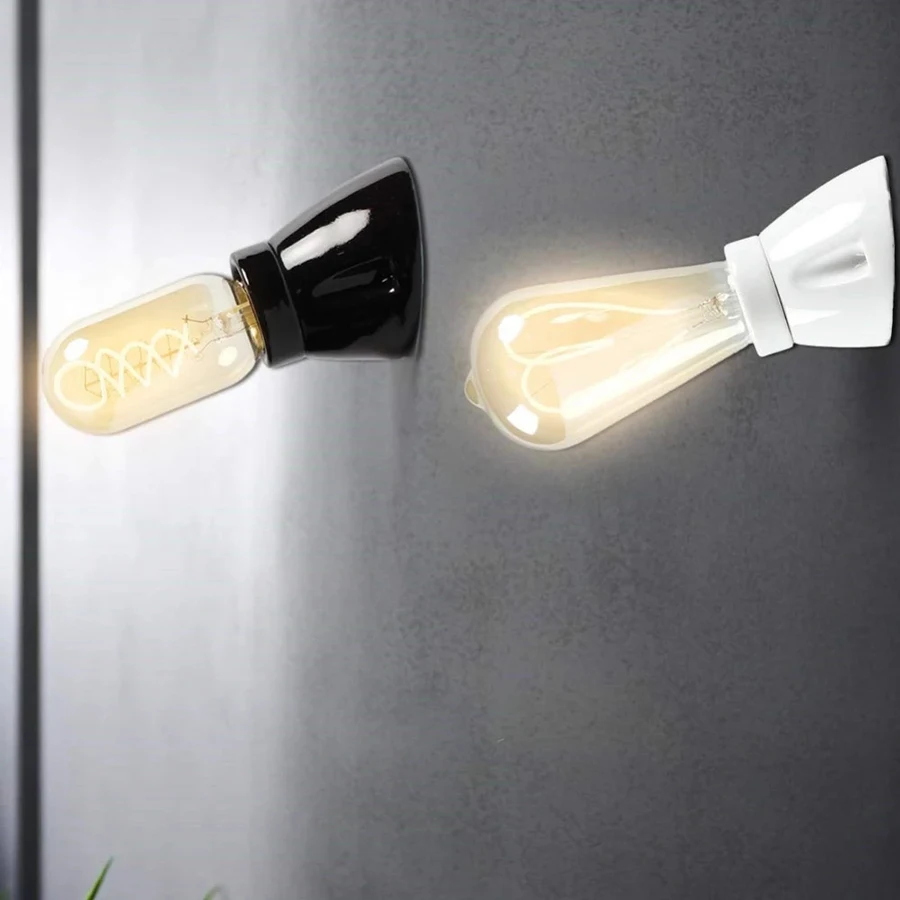 

Porcelain Lamp Holder Ceramic E27 Base Ceiling Light Lamp 110-220V Socket Wall Lamp E27 Base Fittings