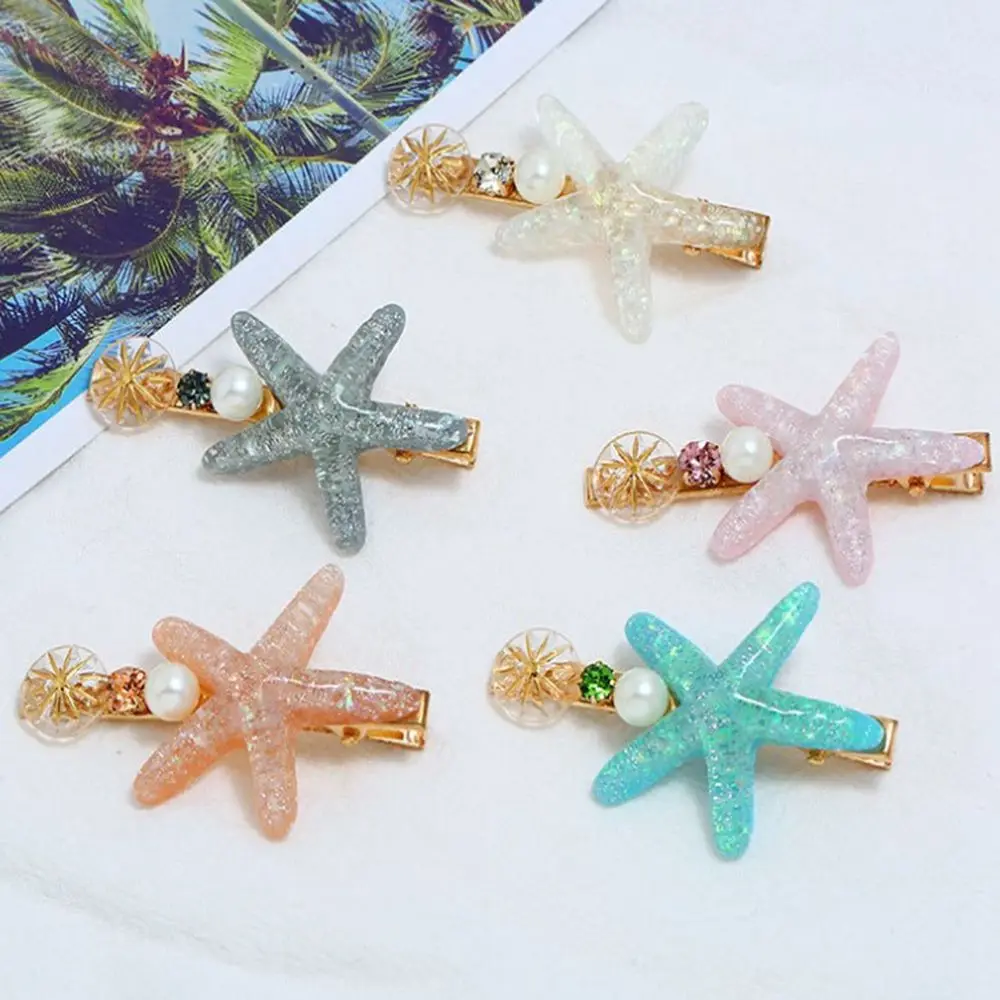 Женская заколка для волос элегантная пляжная в форме морской звезды с фруктами и