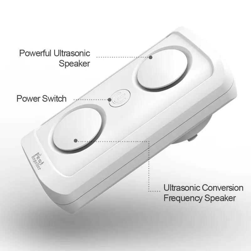 

Plug In Electronic Ultrasonic Pest Repeller Double Horn High Power Insect Repellent Indoor Use Anti Mosquito Repellent