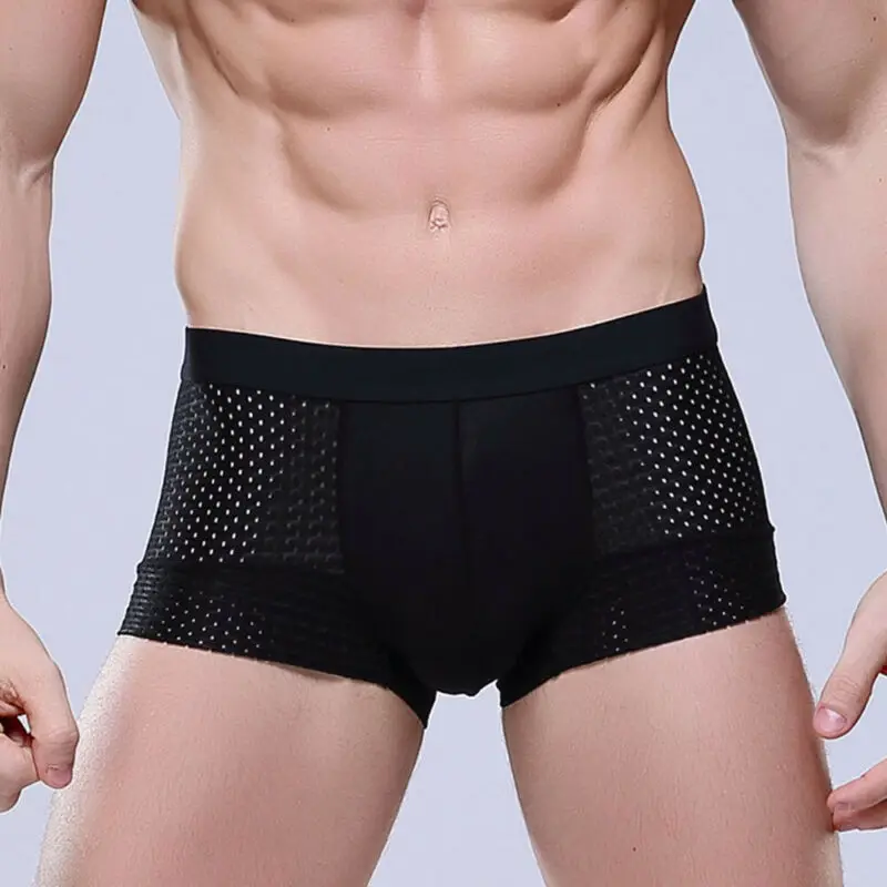 

Men Underwear boxer cotton Cuecas Boxers Mens boxer Underwear high waist pouch Man and breathable underpant plus size L-3XL
