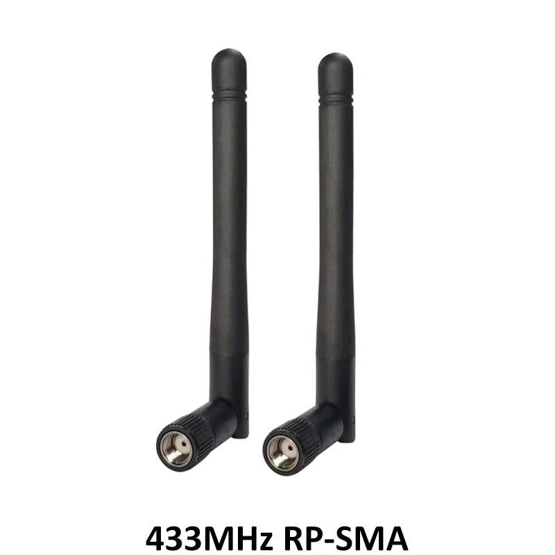 Grandwisdom 5pcs 433MHz antenna 3dbi RP-SMA Connector 433mhz IOT rubber antenne for wireless watermeter Gasmeter Lorawan Emeter