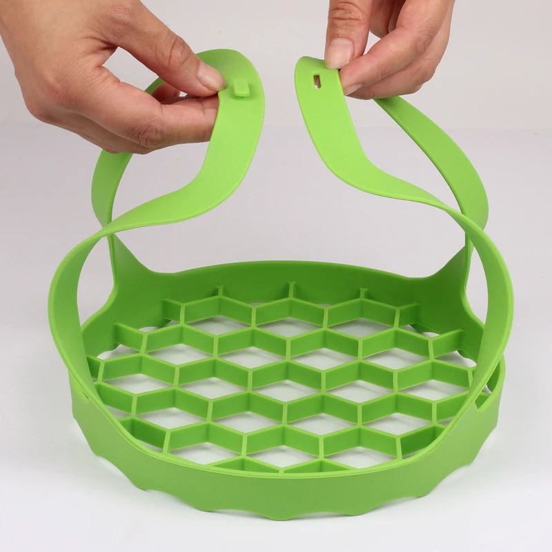

Insulated Crock Mat Rack Egg Heat Drain Kitchen Tool Pressure Cooker Sling Silicone Steamer Lifter Accessories Pot Cookers Pad