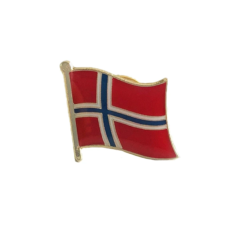 Норвежский Национальный флаг булавки для лацканов кристалл эпоксидная смола