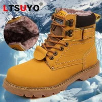 new autumn and winter high end mens and womens martin boots tooling boots motorcycle boots plus velvet high top shoes