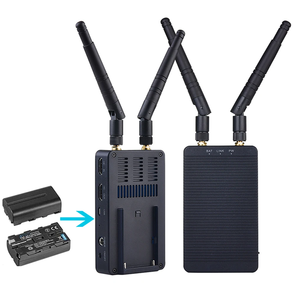 

T1 Wireless HDMI-Compatible 2.0 Extender 200m Range 5GHz 2.4GHz WiFi 4K Wireless HD Transmitter Receiver for HDTV Projector