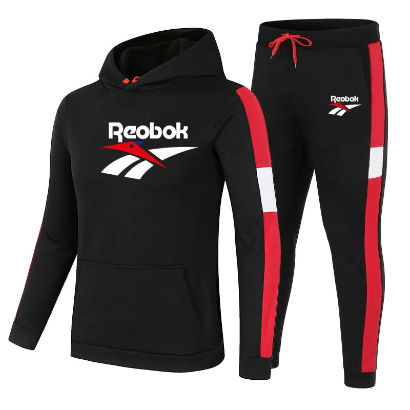 Мужской спортивный костюм в стиле пэчворк на осень и зиму мужская повседневная