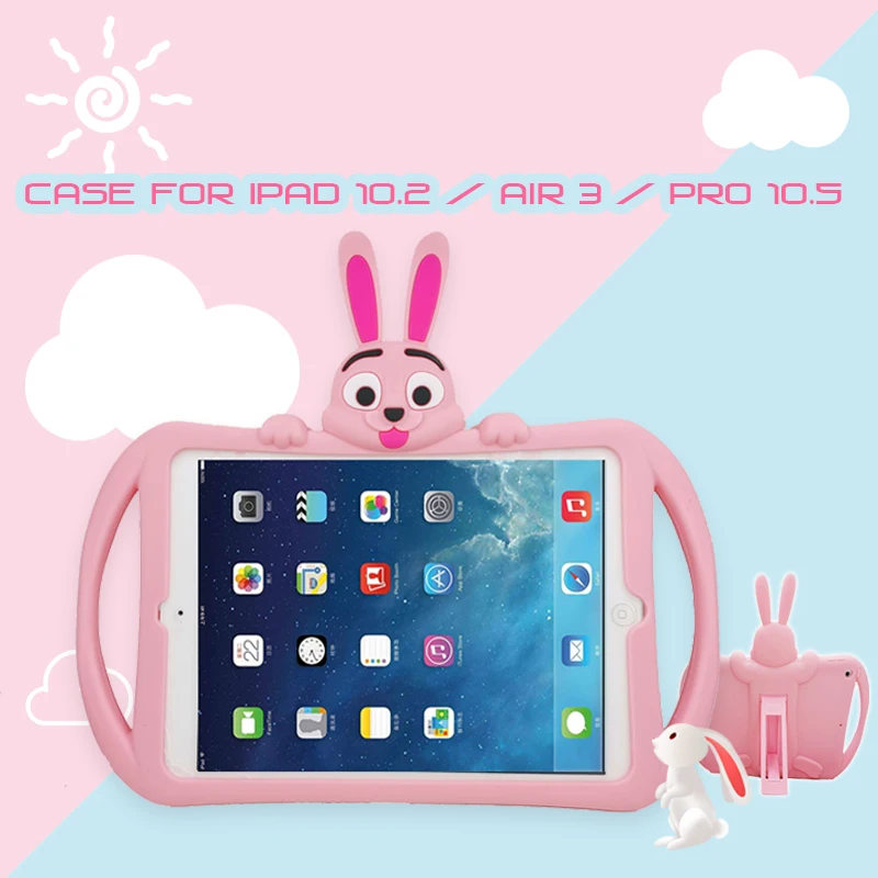 

Детский чехол для iPad 8 8 7 6 5 поколения 10,2 Air 3 2 1 9,7 Mini 5 4 3 2 1, чехол с мультяшной силиконовой ручкой и подставкой для планшета