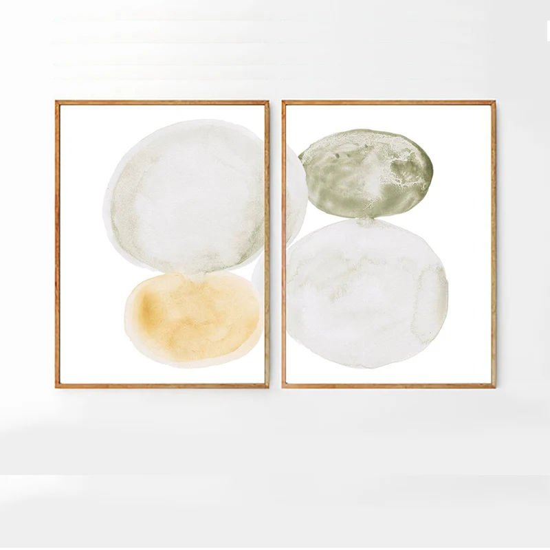 Абстрактное настенное искусство минималистское полотно Teal Декор плакаты и