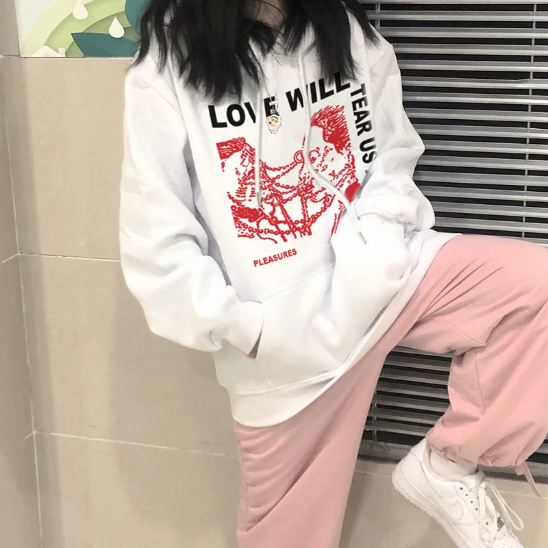 Женские топы с принтом Love Will Tear Us Apart уличная одежда в стиле хип-хоп рэп Лил панк