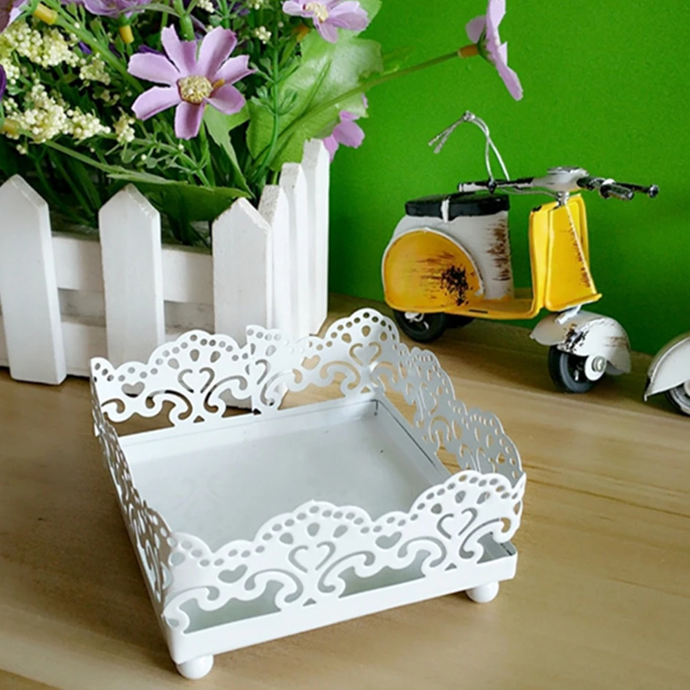 1 шт. стойка для торта квадратная с полым краем прочная железная элегантная