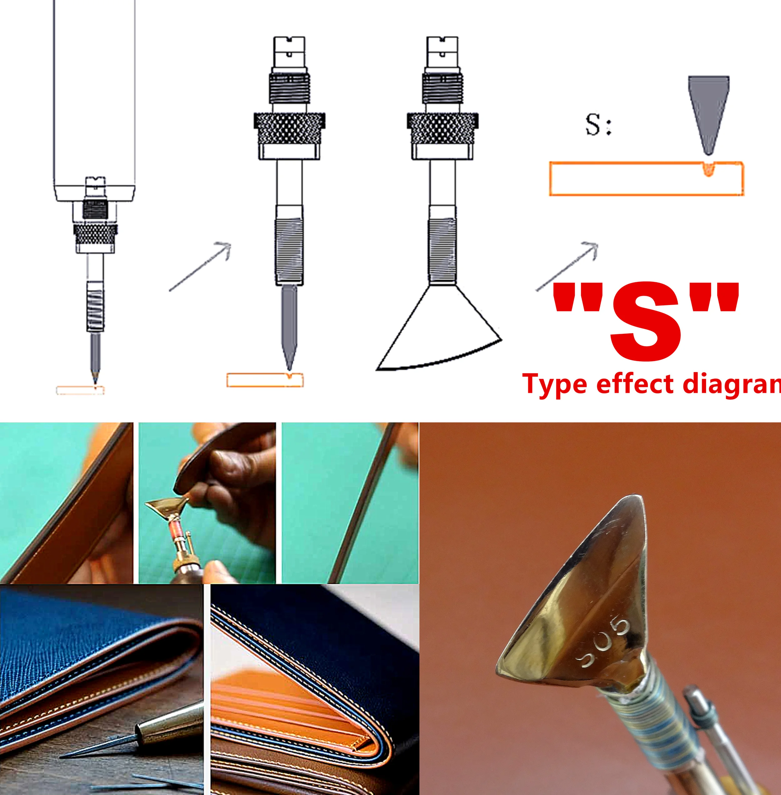 6 видов S FN серия кожевенное ремесло электрическая машина для резки окантовки и