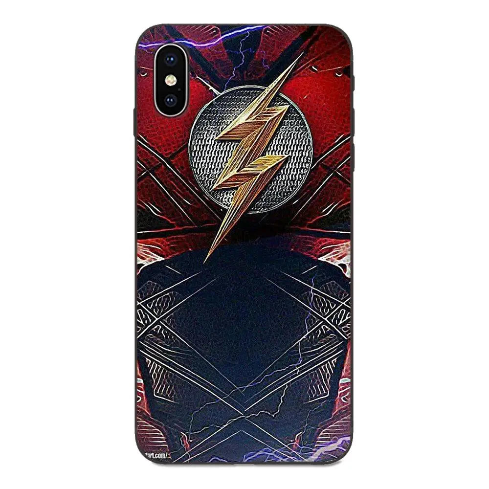 as picture Для Apple iPhone 4 4S 5 5S SE 6 6S 7 8 Plus X XS Max XR Мягкий силиконовый чехол из ТПУ Черный хипстерский чехол флэш флеш-флеш супергерой - Цвет: as picture