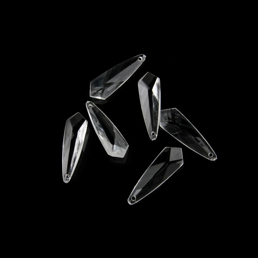 

Clear Color 38mm Acrylic Chandelier Prisms 100pcs/Lot Suncatcher Pendant For Home Wedding Decorations Parts