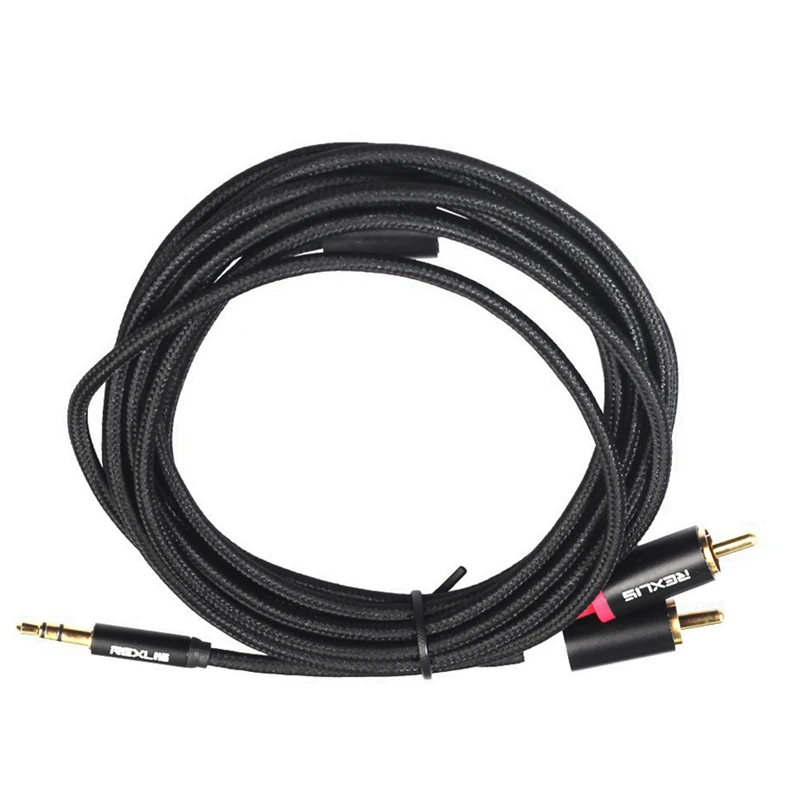 ABGN Hot REXLIS 3 5 мм до 2Rca Y Splitter стерео аудио кабель двунаправленный 2 Rca Aux мужской тип