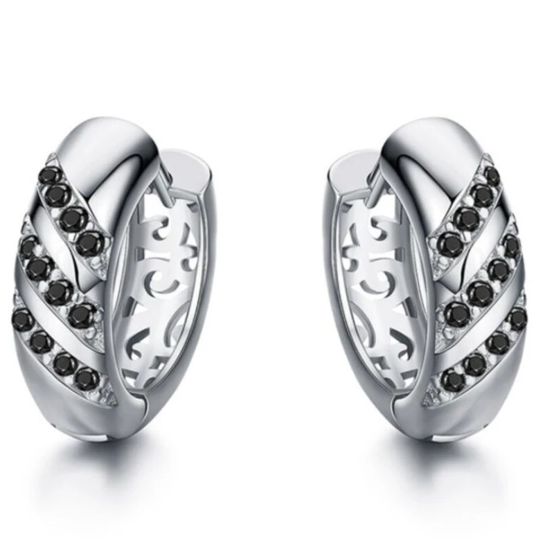 

Design Silver Gold Color AAA CZ Wedding Hoop Earrings for Women Women's Trendy Pink Blue Cubic Zirconia Earring