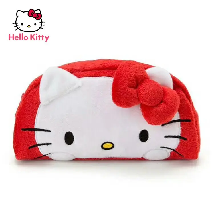 

Плюшевый пенал Hello Kitty для девочек, карман для монет, для хранения денег, женская сумка для канцелярских принадлежностей