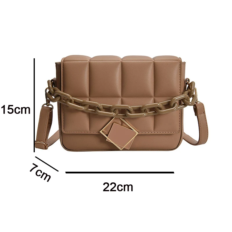 

Shoulder Bag Women Bags Crossbody Bags for Women Handbag Purse Chain Fashion 2021 New Trend Retro Plaid All-match Luxury Bag