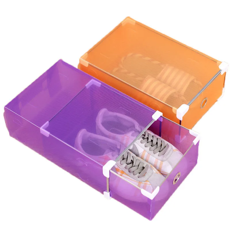 1 шт. Tustproof ящик для хранения Прозрачный обувной коробки могут накладываться