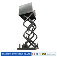 qiyun 1ton 2ton mini cargo hydraulic industrial warehouse goods elevator stationary scissor lift with good quality