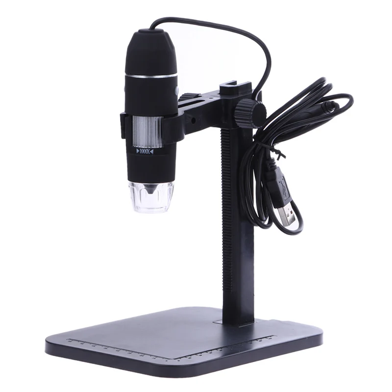 

1000X 800X 8 LED 2MP Professional Microscope Electronic Microscope Endoscope Zoom Camera Magnifier+ Lift Stand USB