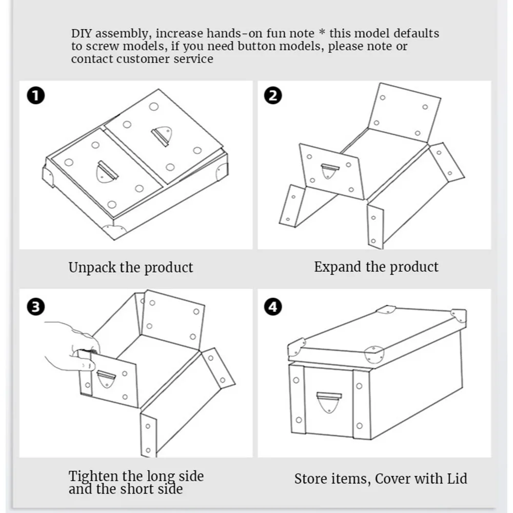 

New Diy Folding Storage Box for Toys Clothes Sundries Books Drawer Organizer Corrugated Box Space Saver Organizer Home Organizer