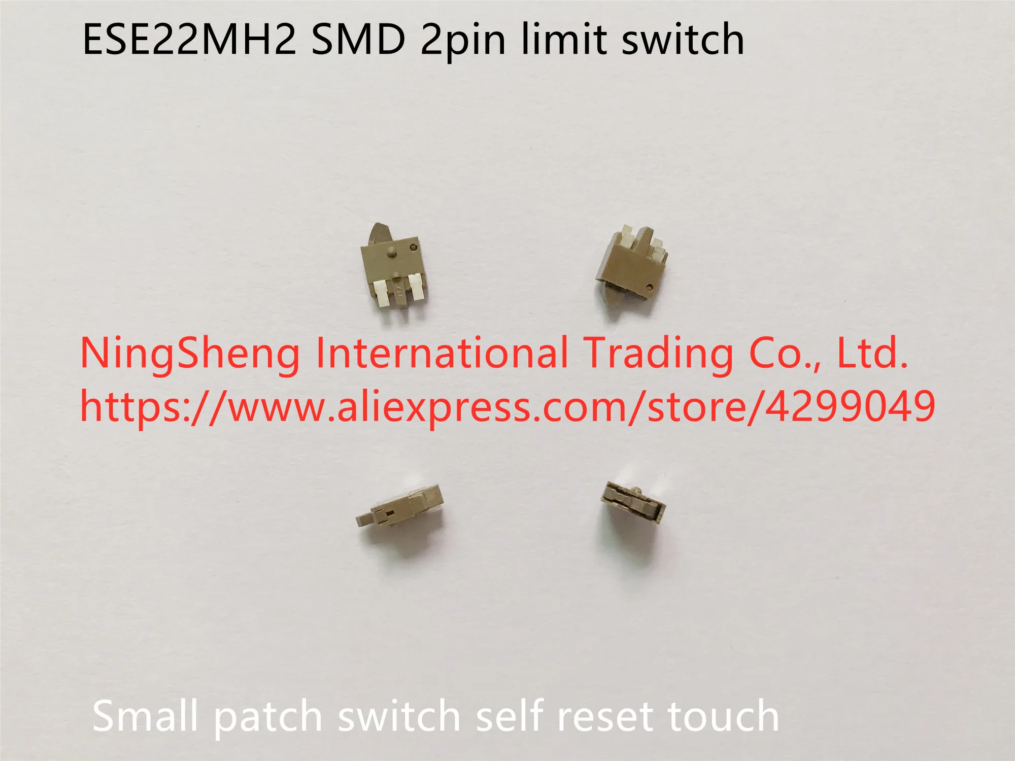 

Оригинальный новый 100% ESE22MH2 SMD 2-контактный концевой переключатель маленький патч-переключатель самосброс сенсорный