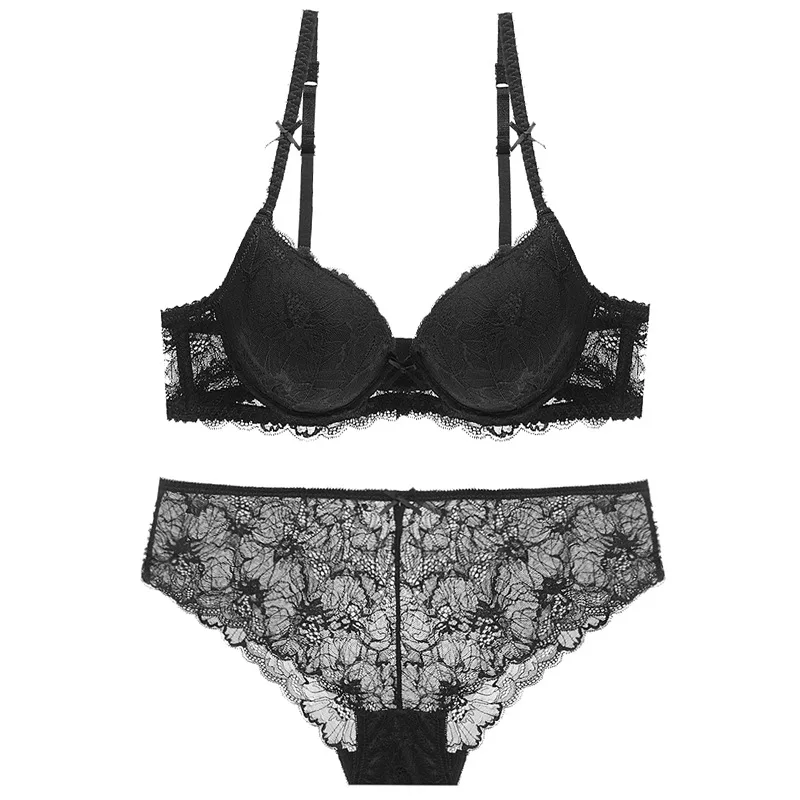 Сексуальное женское нижнее белье с эффектом пуш ап кружевное красное не