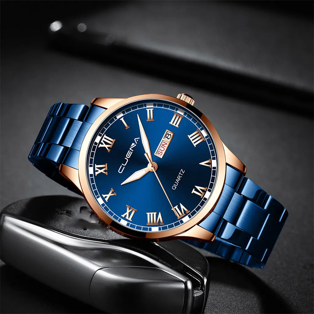 

2020 Fashion Men Alloy Case Synthetic Stainless Steel Analog Quartz Sport Watch Mens Watches Top Brand Luxury Masculino Reloj@50