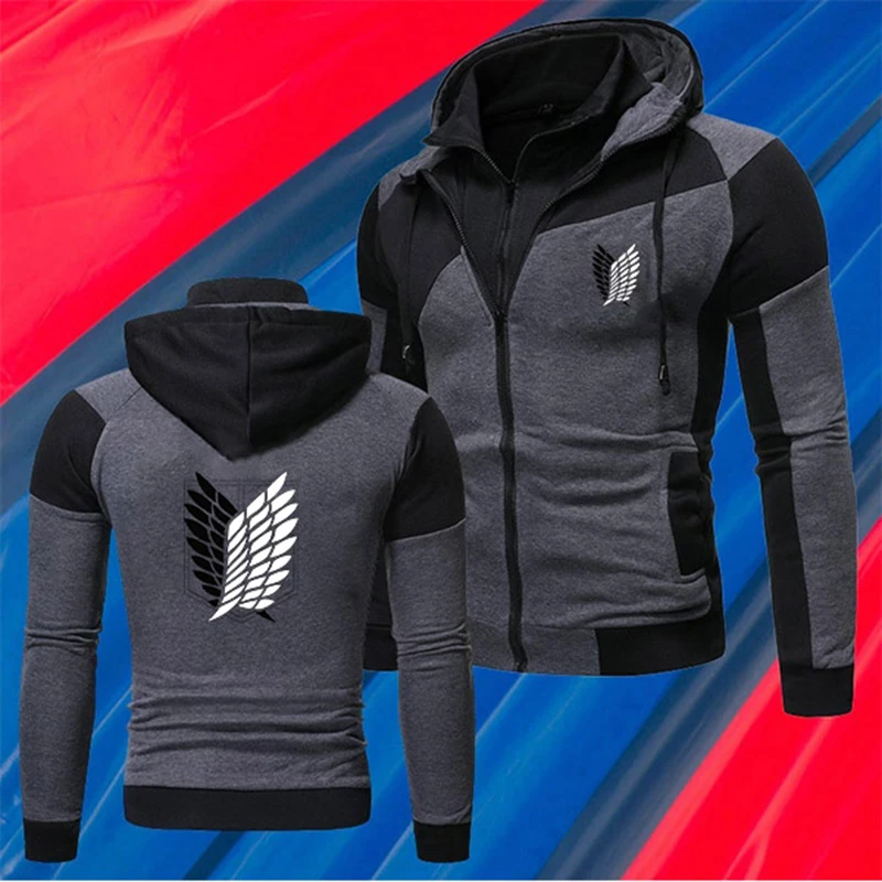 Мужской спортивный костюм с капюшоном и принтом Атака Титанов | Мужская одежда