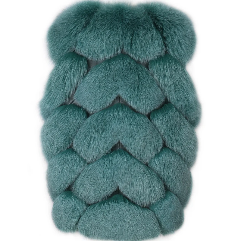 Женский жилет из лисьего меха натурального лисы | Женская одежда