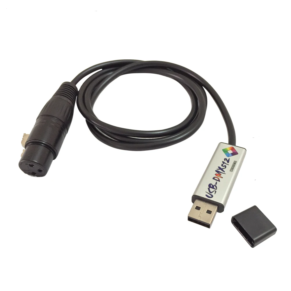 30 шт./лот USB DMX кабель 3Pin в XLR Переходник DMX512 контроллер интерфейса для