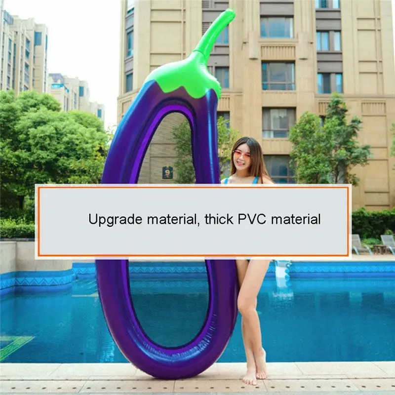 Утолщенный надувной большой матрас для плавания защита бассейна с баклажанами