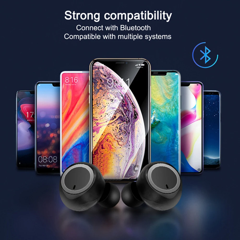 Беспроводные спортивные наушники Bluetooth 5 0 многофункциональный сенсорный