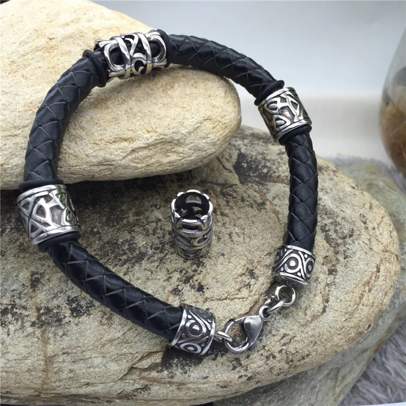 Бусины Из Нержавеющей Стали 316l с большим отверстием в европейском стиле 8 мм |