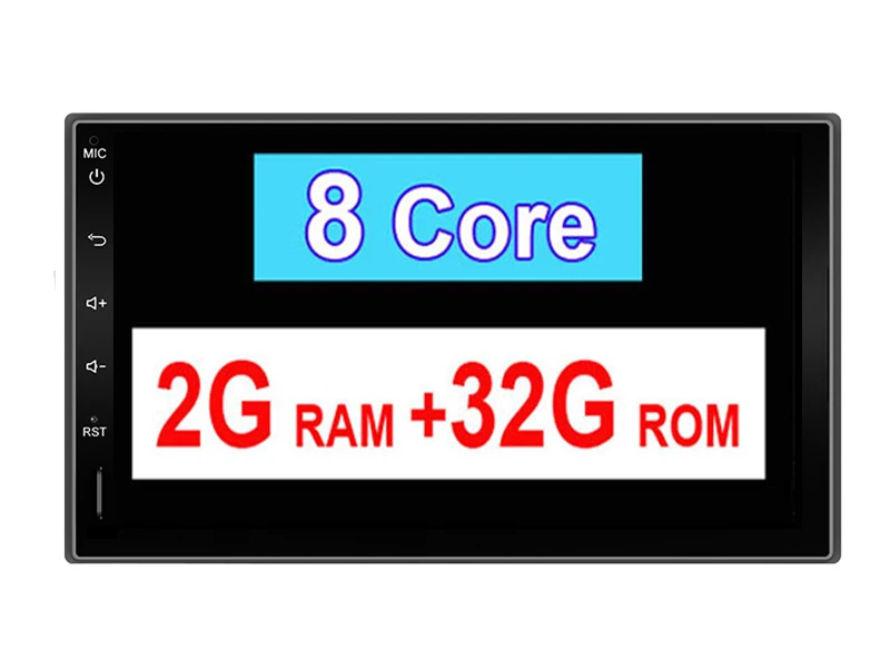 8 CORE-2G-32G Автомобильная магнитола 2 din android 9,0 универсальная с gps навигацией wifi зеркальная связь BT USB RDS FM карта камера - Цвет: 8 CORE-2G-32G