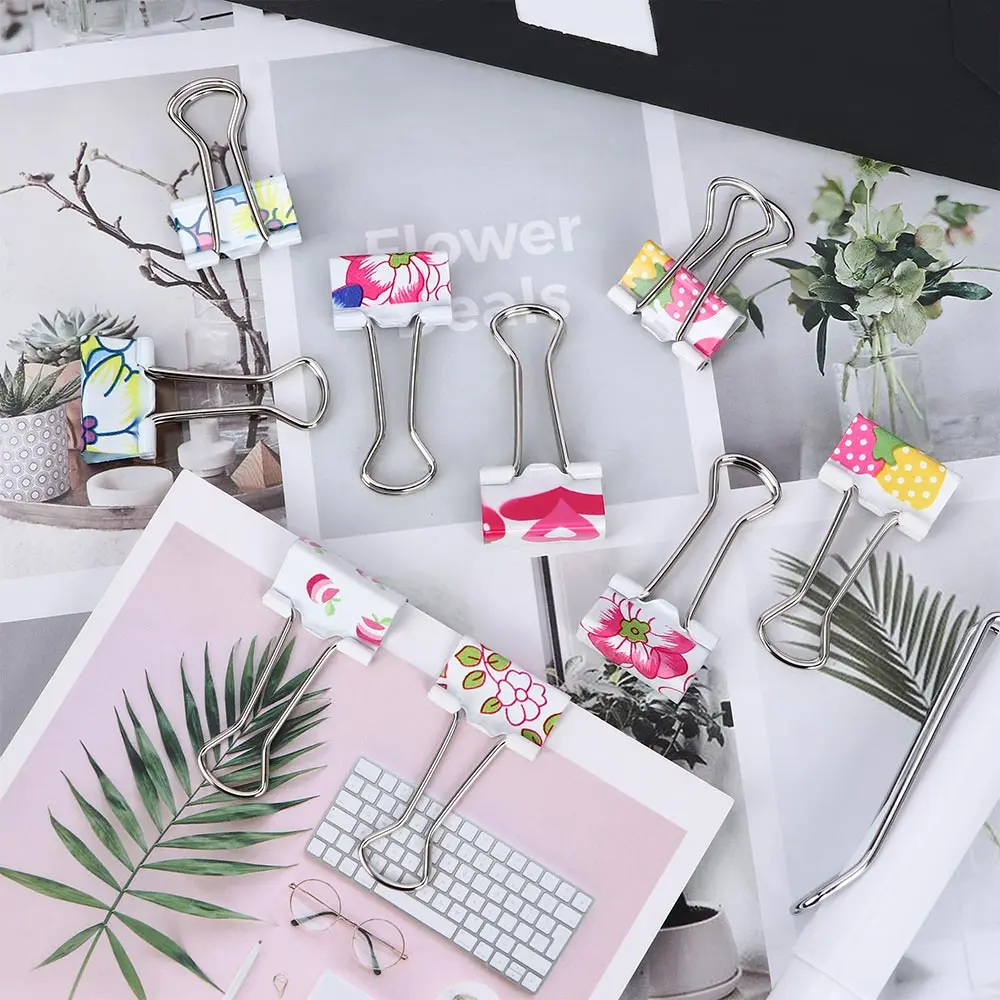 20 шт./упак. металлический мульти Открыватель Цвет файл зажим Бумага зажимы