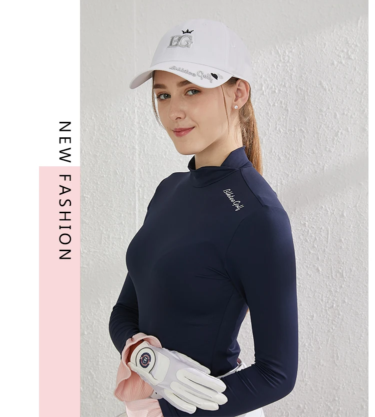 Blktee женская спортивная рубашка для гольфа BG19059 женская рубашка для гольфа осенняя одежда для гольфа