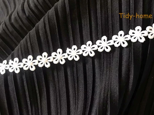 1 ярд белый милый цветок кружева растворимые Вышивка Кружева отделка молочного