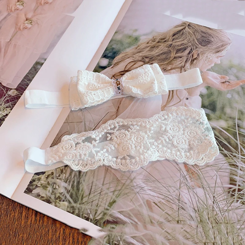 Ins Baby Headband Lace Girls Nylon Hair Accessories For Children Princess Head Wrap Infant Cute Headbands Newborn Photo Props | Детская