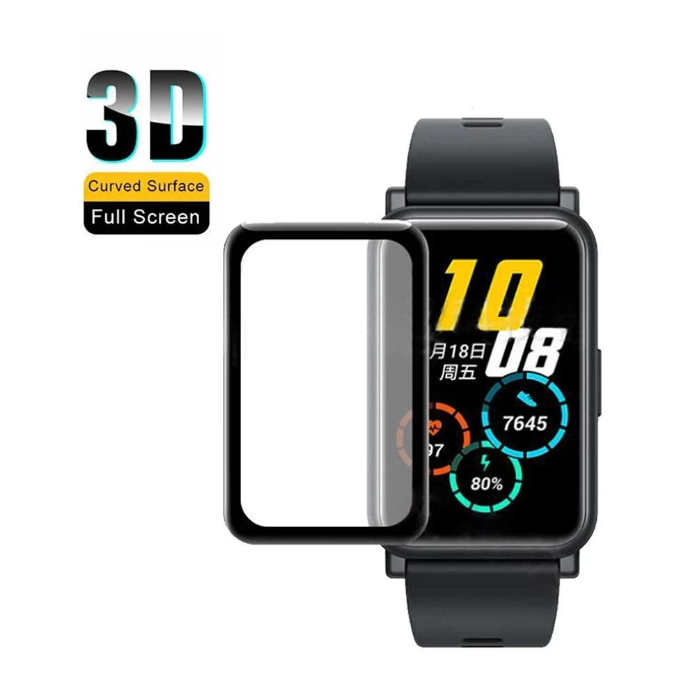 Защитное стекло 3D для Honor Watch ES / Huawei Fit 9H прозрачная пленка на весь экран чехол |