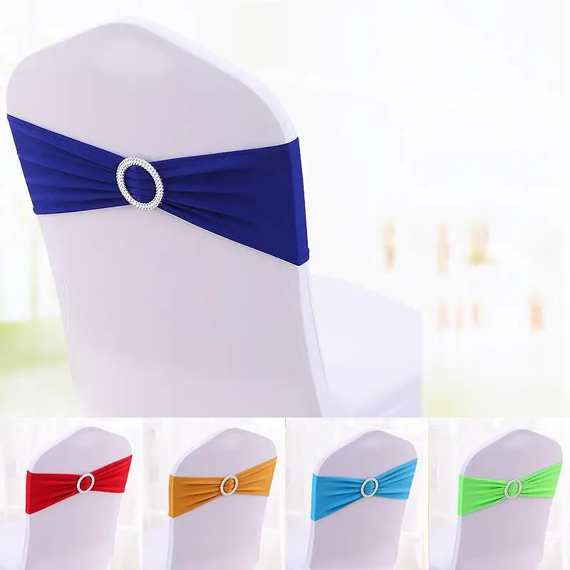 

20 Colours Spandex Chair Sash Wedding Lycra Chair Band Stretch For Chair Covers Decoration Party Dinner Banquet Chair Sash
