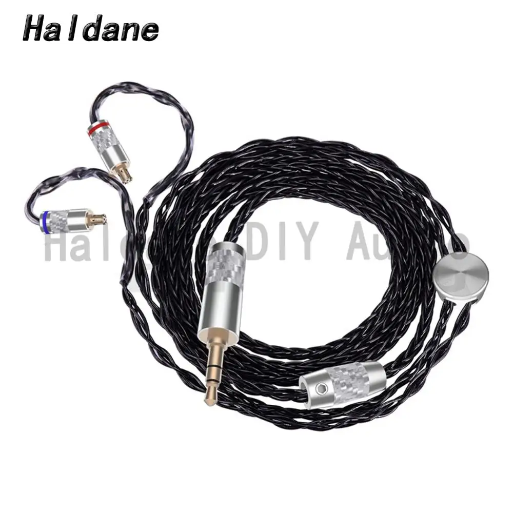 

Haldane HIFI（Soft Black 1.2m）7nOCC Silver Plated A2DC Headphone Upgrade Cable For CKR100 CKR90 CKS1100 LS50 Headphones