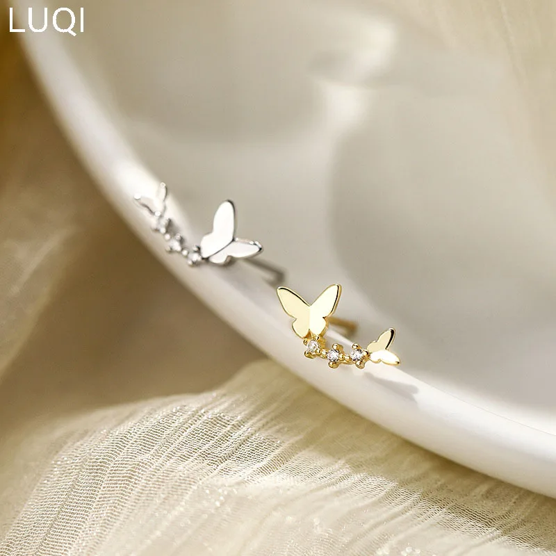 

Женские гипоаллергенные серьги в форме бабочки S925, серебро 33620