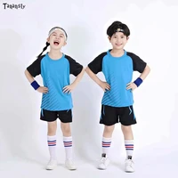 custom football jersey team training sport soccer shirts basketball kids uniform children shorts blank version sportswear suits
