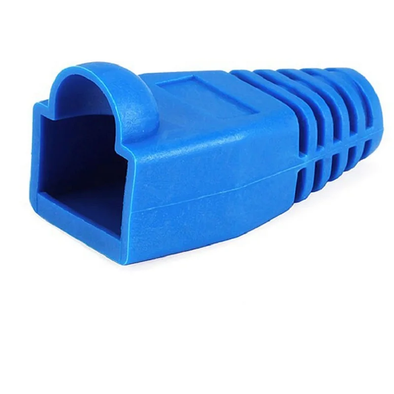 50pcs RJ45 Caps Connector Sheath Cat5e Cat6 Multicolour Tpu Boots Protective Sleeve Gray Red Network Connectors Ethernet |