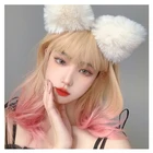 Парик в стиле лолита для косплея, Сказочная золотистая прямая Длинная Милая персиковая челка с градиентом, светлые розовые волосы для взрослых и девочек, в стиле Харадзюку