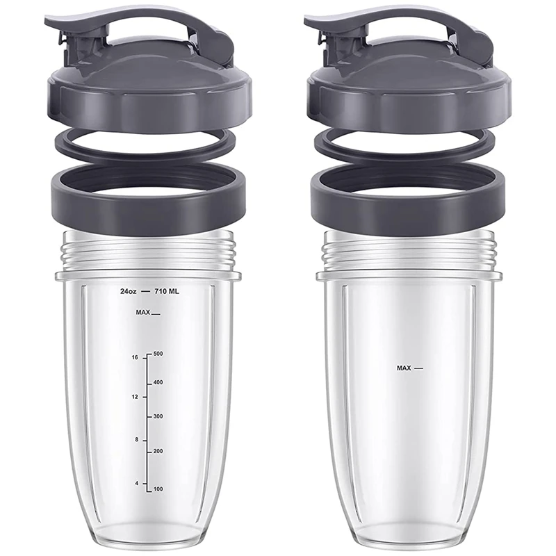 

Hot Replacement Parts 24 Oz Cups & Comfort Lip Rings & Sealing Gaskets Compatible for NutriBullet 600W Pro 900W Blenders
