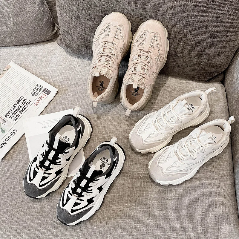 

Casual Platform Shoes For Women Sneakers 2021spring Chunky Baskets Femme Sneakers Ladies Fashion Female Sport Shoes 033201