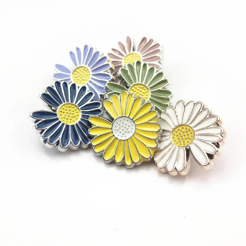 

100 шт., пластиковые пуговицы с цветами, 20 мм, 25 мм